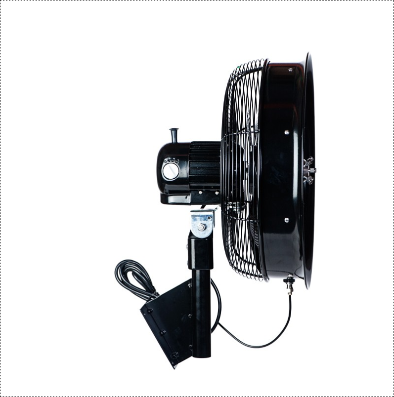 18″ Oscillating Misting Fan - 5 Nozzle Mist Hub - Available In Black And Almond