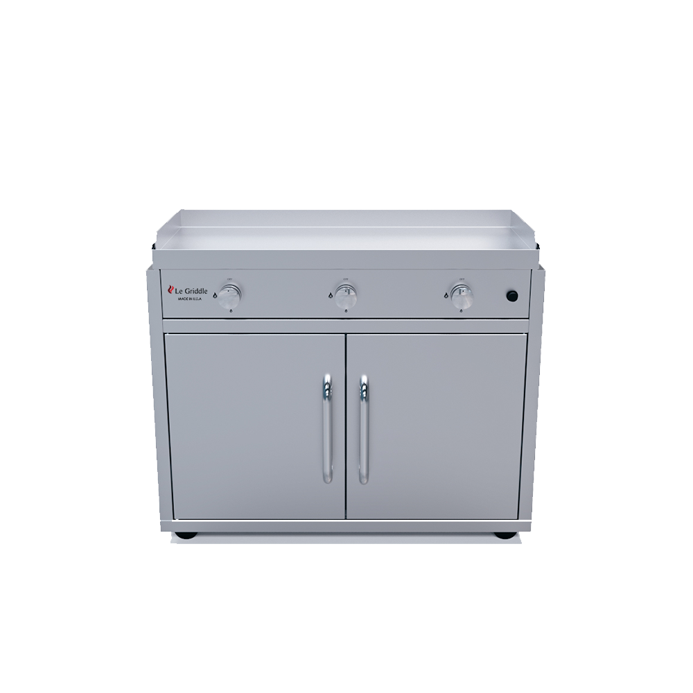 Le Griddle - Triple Burner Griddle w/ Cart - Natural Gas