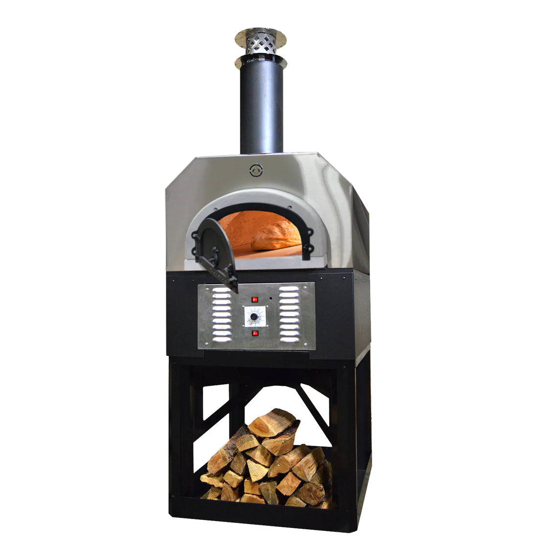 Stainless Steel CBO 750 Hybrid Stand (Residential) | Dual Fuel (Gas and Wood)