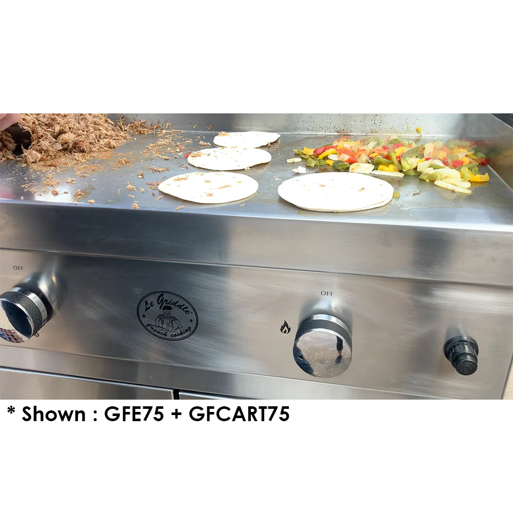 Le Griddle - Dual Burner Griddle w/ Cart - Natural Gas