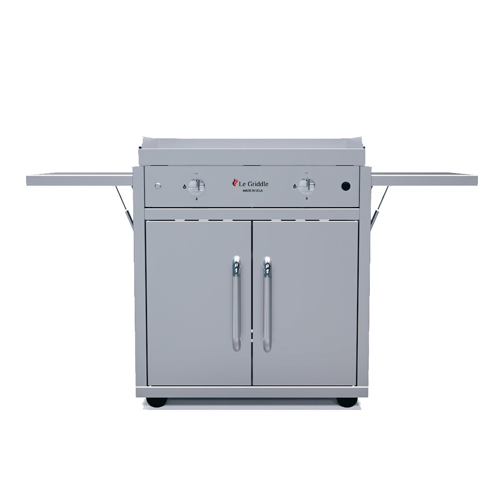 Le Griddle - Dual Burner Griddle w/ Cart - Natural Gas