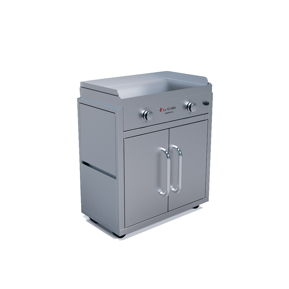 Le Griddle - Dual Burner Griddle w/ Cart - Natural Gas