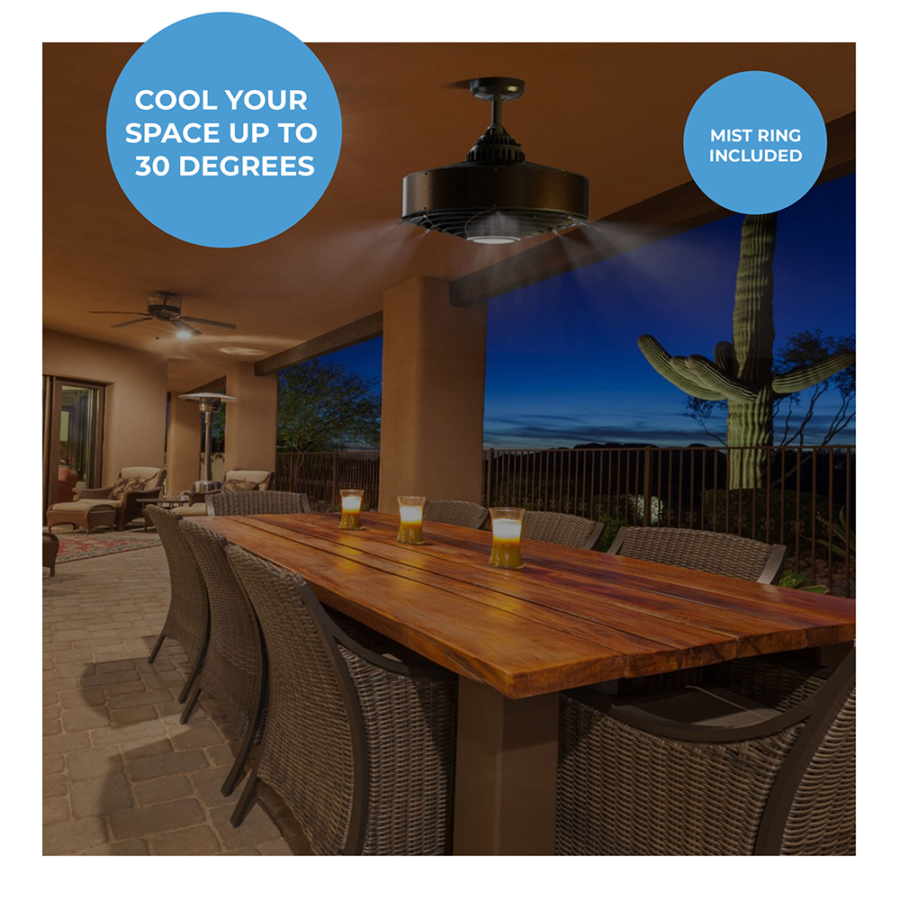 Bladeless Ceiling Mount Misting Fan