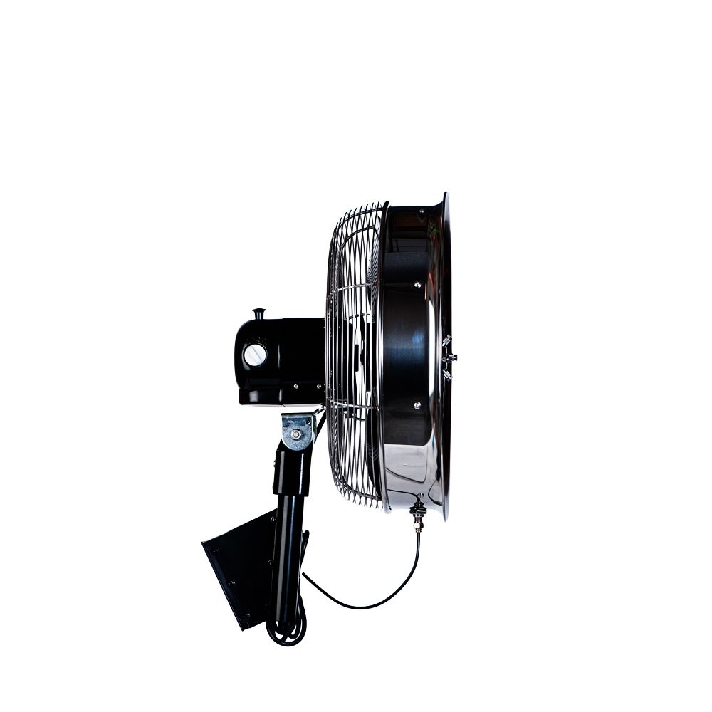 18" Oscillating Wall Mount 5 Nozzle Hub Misting Fan 3-speed Control On Motor - W/stainless Steel Housing