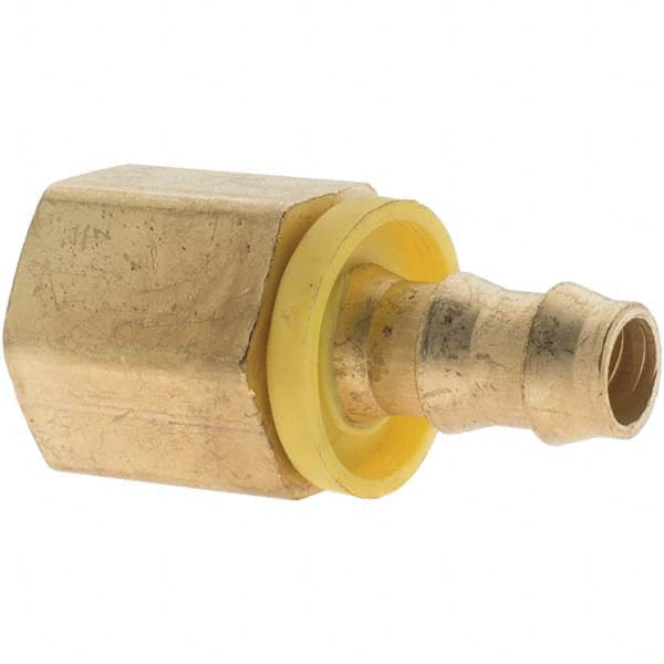 Brass Push Lok Hose Fitting - 3/8" NPTF x 3/8" Barb
