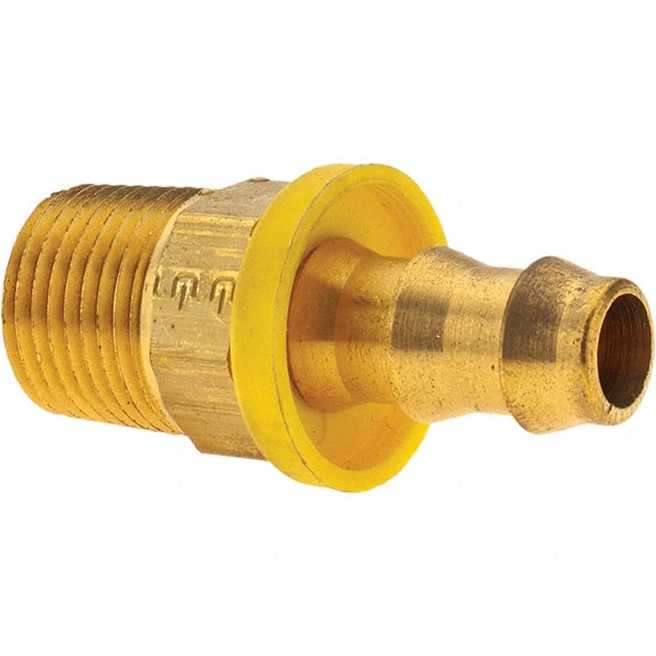 Brass Push Lok Hose Fitting - 3/8" NPT x 3/8" Barb