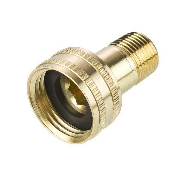 Brass Garden Hose Adapter - 3/4" Female GHT x 3/8" NPT