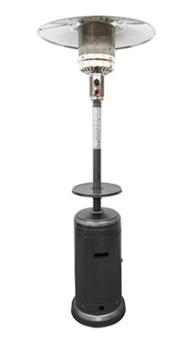 Tall Hammered Silver Patio Heater With Table-48000 BTUS
