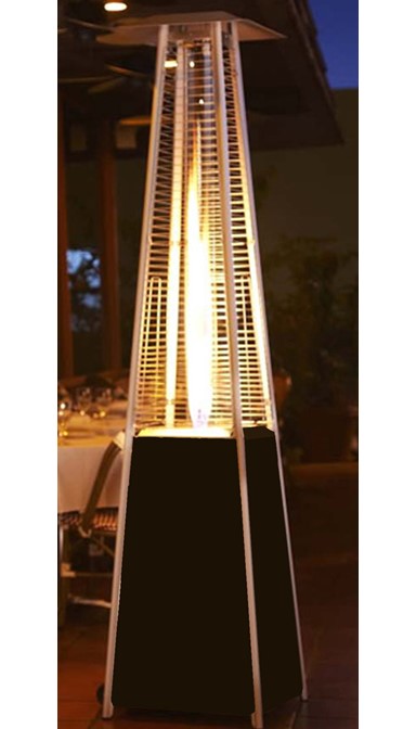 Residential Hammered Bronze Glass Tube Patio Heater - 40000 BTUs