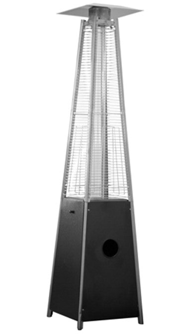 Residential Matte Black Glass Tube Patio Heater-40000BTUS