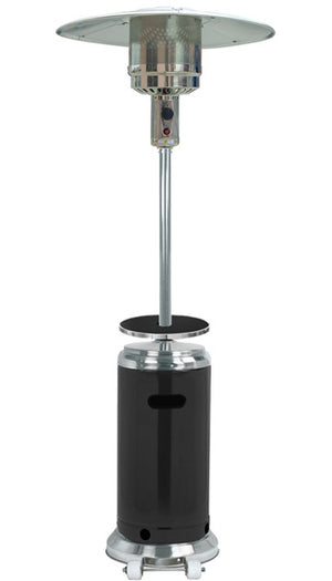 Stainless Steel/Black Patio Heater With Table