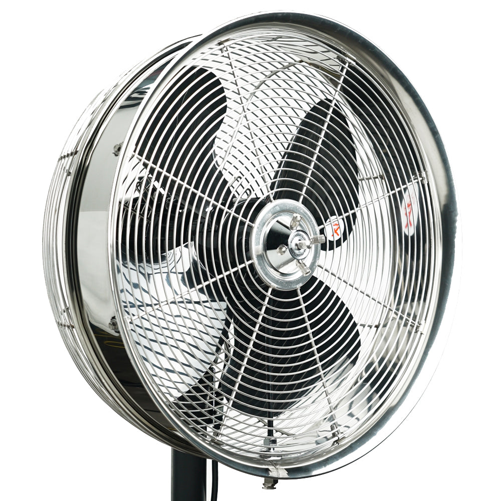 Stainless Steel 18" Oscillating Misting Fan with 5 Nozzle Mist Ring - Thumbnail 4