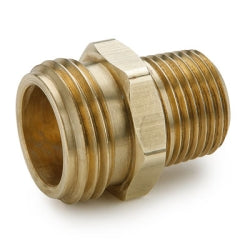 Brass Garden Hose Adapter - 3/4" Female GHT x 3/8" NPT